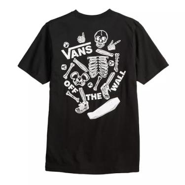 Imagem de Vans Camiseta clássica para meninos (crianças grandes), Breakin Bones (design traseiro), G