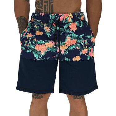 Imagem de Bermuda MXD Conceito Moletom Bicolor Estampada Masculina-Masculino