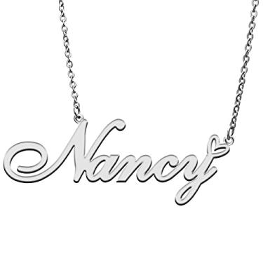 Imagem de RONKAH Colar personalizado com nome personalizado com coração colar de nome personalizado para mulheres, colar de moda pessoal, melhor presente para menina, mãe, filha, amizade, Natal, aniversário,