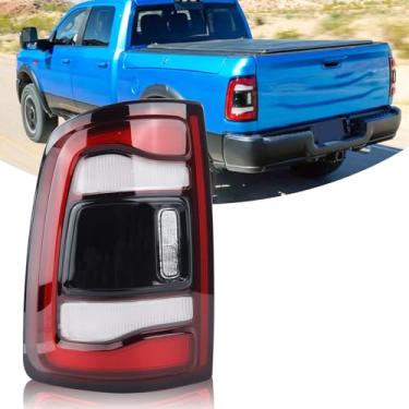 Imagem de YEQSHNG Luz traseira tipo LED com acabamento preto com ponto cego (módulo não incluído) Montagem compatível com Dodge Ram 2500 3500 2019-2023 lado esquerdo do motorista 68361723AH CH2800224
