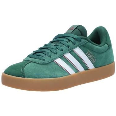 Imagem de adidas Tênis masculino VL Court 3.0, Verde escuro/branco/vinho universitário, 42