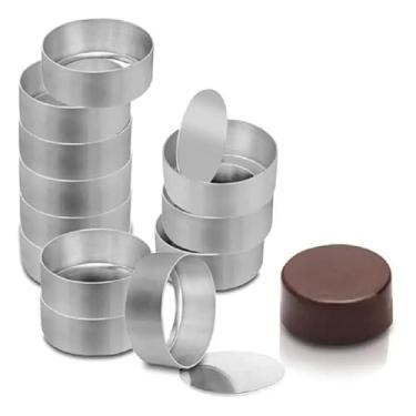 Imagem de Forma Pão De Mel N°3 Kit com 12 Unidades em Alumínio Fundo Falso 7,5cm (Chicky Formas)