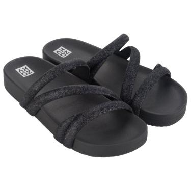 Imagem de Tamanco Zaxy Glitter Grendene 18956 Feminino - Preto