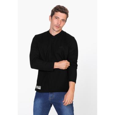 Imagem de Camiseta Becker Gola V WA Piquet Manga Longa Casual Masculina-Masculino