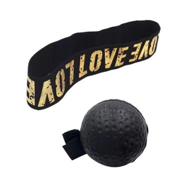 Imagem de Tachiuwa Tiara de bola de reflexo de boxe, melhora a velocidade de reação, bolas de reação, treinador de boxe para homens e mulheres, Bola Preta