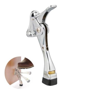 Imagem de Batente de porta de pedal fácil de chutar para baixo, batente de porta fácil de pisar, qualidade premium, pé de borracha ajustável em altura, 10 cm