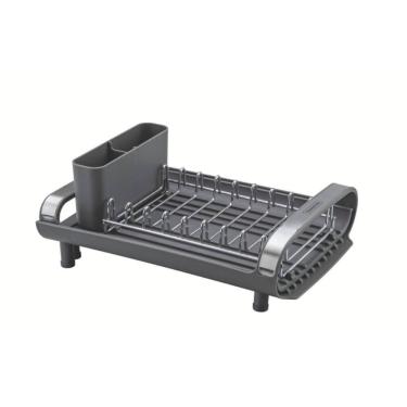 Imagem de Escorredor de Louça Plurale Compacto Grafite com Secador e Porta Talheres 61537/000