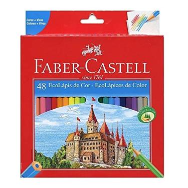Imagem de Lápis de Cor Sextavado, Faber-Castell, Ecolápis, 120148G, 48 Cores