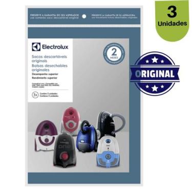 Imagem de Saco de Aspirador Electrolux TWENTY limpeza, com 3 UNIDADES