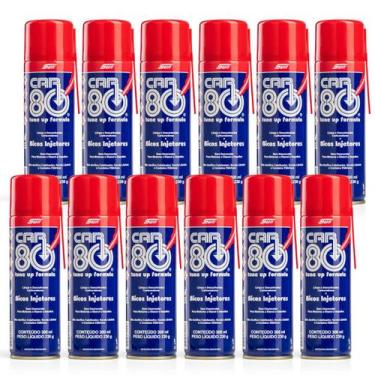 Imagem de Kit 12 Descarbonizantes Car80 Limpa Bico Injetor Carburador - Sun