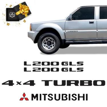 Imagem de Kit Adesivo L200 Gls 4x4 Turbo 2001/2002 Emblema Mitsubishi - SPORTINO