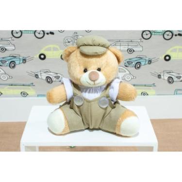 Imagem de URSO DE PELUCIA TEDDE 12 CM - MACACÃO (CAQUI LISO)