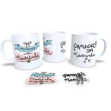 Imagem de Caneca de Porcelana Branca Personalizada Coleção Dindo e Dinda
