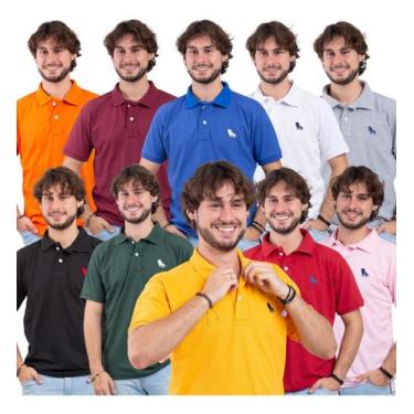 Imagem de 10 Camisa Polo As Melhores Camisetas É Aqui Na Estilo Rei, Kit 1, Rosa