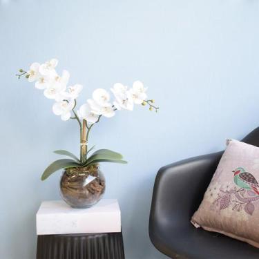 Imagem de Arranjo de Orquídeas Brancas Silicone no Vaso M  Formosinha