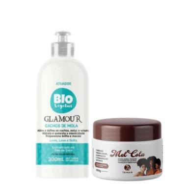 Imagem de Mel Cola 250g +Ativador Cachos de Mola Glamour 300ml Trihair