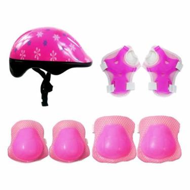 Imagem de Kit De Proteção Infantil Feminino Rosa Radical Plus Rosa 5489 - Dm Toy