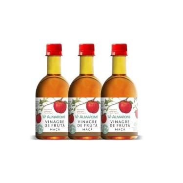 Imagem de Kit 3 Vinagre de Maçã Almaromi Frasco 400ml - Almaroni