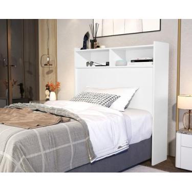 Imagem de Cabeceira Box de Solteiro Melissa 90cm para quarto com nicho e pratele