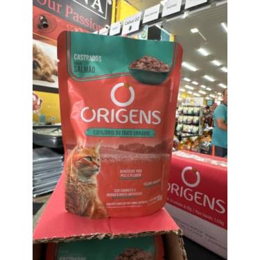 Imagem de Ração úmida origens para gatos castrados salmão