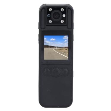 Imagem de Filmadora de Gravação de Vídeo Corporal 4K HD Com Lente Giratória de 180 °, Grande Angular de 120 °, Tela Colorida de 1,3 Polegadas e Bateria Confiável de 670mAh Carregamento USB