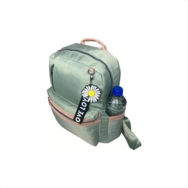 Imagem de Mochila Média Feminina Impermeavel Modo Dia A Dia Prto Verde - Lojaaqu