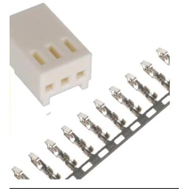 Imagem de Alojamento Kk 3 Vias Femea 2,54mm Kit 50 Peças + Terminal - Mx