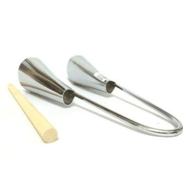 Imagem de Torelli Agogo Duplo Médio Cromado To015 Com Baqueta