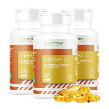 Imagem de Ômega 3 1000mg EPA DHA 270 Capsulas Super Concentrado BIOTERAH Suplemento Alimentar Essencial