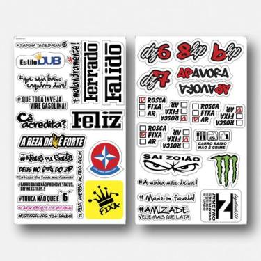 Imagem de Adesivo Autocolante Stickers Automotivos Coleção 1 - Império da Impres