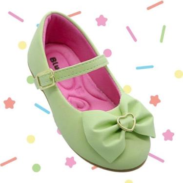 Imagem de Sapatilha Laço Tons Pastéis com Coração Infantil de  Meninas Festa Cas