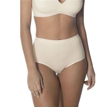 Imagem de Calcinha Demillus 57051 Cintura Alta Plus Size Clássica, M, Perola