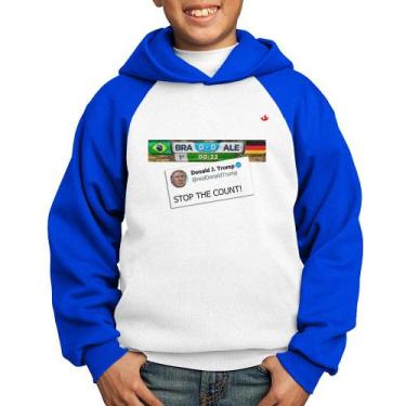 Imagem de Moletom Infantil Stop the Count 7x1 - Foca na Moda, Branco, Azul, 2