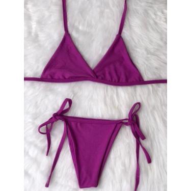 Imagem de Biquíni asa delta feminino várias estampas biquini sutiã decotado biki