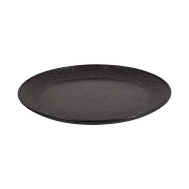Imagem de Prato Refeição Sustentável Redondo Resistente 24cm Preto - EVO