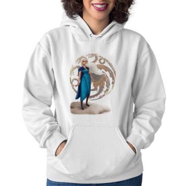 Imagem de Moletom Feminino Daenerys Targaryen Art - Foca na Moda, Branco, GG