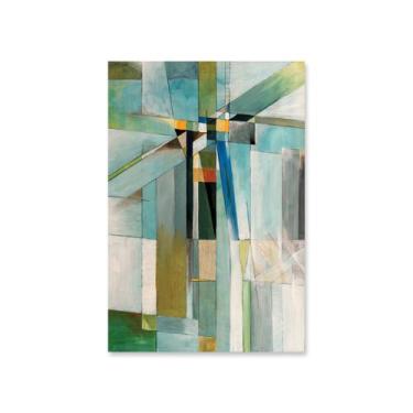 Imagem de Placa Decorativa MDF Abstrato Geométrico Pintura 20x30cm - Quartinhos