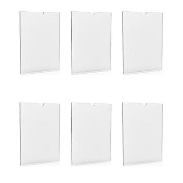 Imagem de Kit 6 unidades de Display Porta Folha De Parede A4 Com Dupla Face Vhb 
