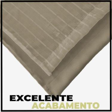 Imagem de cortina pé direito Mix 5,00 x 4,00 tecido com voal marrom - Bravin Cor