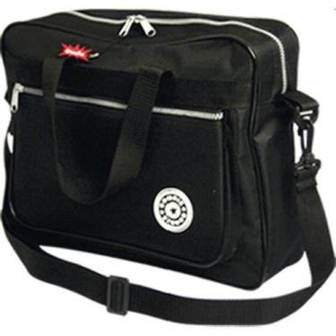Imagem de Bolsa Executiva de Lona Preta com 2 Bolsos - 34X28X8CM - Goodie