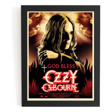 Imagem de Poster Com Moldura Desenho Ozzy Osbourne Arte Quadro - Fanarte