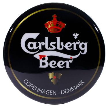 Imagem de Luminoso de Parede Cerveja Carlsberg Retrô Vintage para Bar, Garagem, Churrasqueira, Espaço Gourmet