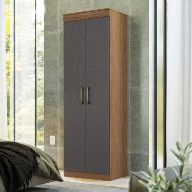 Imagem de Armário Multiuso 2 Portas e 5 Prateleiras Star Jatobá/Grafite