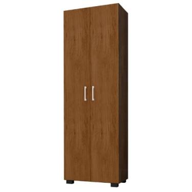 Imagem de Estante 5 Prateleiras Livreiro Sala Avelã Com Porta Grande - Móveis Le