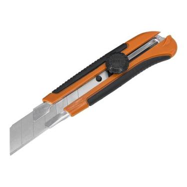 Imagem de Estilete Largo Profissional Emborrachado C/ 1 Lâmina 25 Mm - STARFER