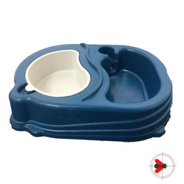 Imagem de Comedouro para cães e gatos duplo Cor Azul N º2 - Nutriplan
