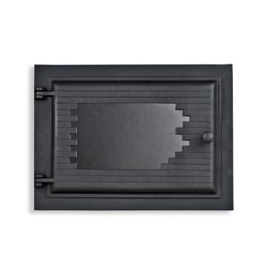 Imagem de Porta Forno Ferro Fundido Com Vidro Libaneza 31,5x46cm