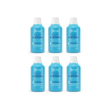 Imagem de Kit 6 Removedor De Esmalte Acetona Hidratante 100ml - Farmax