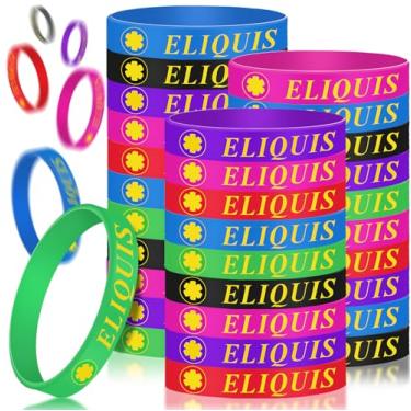 Imagem de Sonwyoung Pacote com 24 pulseiras de silicone ELIQUIS Medical Alert ID tamanho adulto para homens e mulheres, about 7.95 x 0.47 inch, Silicone, silicone
