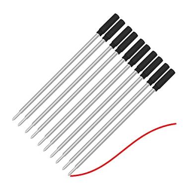 Imagem de Pacote com 10, refil de caneta esferográfica para economia de caneta compatível com canetas esferográficas Cross & Vera Bradley, médio, embaladas a granel, Vermelho